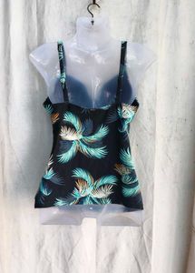 13810. Tropical Palm Print Bikini Top