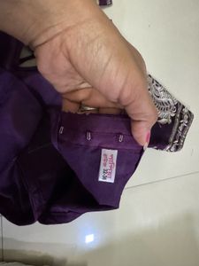 Elegant Embroidered Purple Blouse