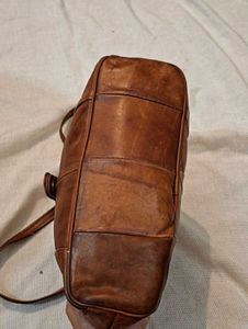 Vintage Brown Leather Handbag