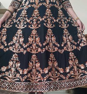 Embroidered Ethnic Kurta Dress black