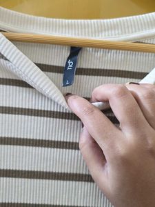 Striped Ribbed Knit Midi Dress