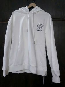 White Graphic Hoodie