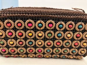 Boho Beaded Wristlet Wallet