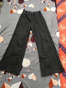 Wide leg Black Denim Jeans