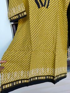 Olive Green Kurti With Dupatta