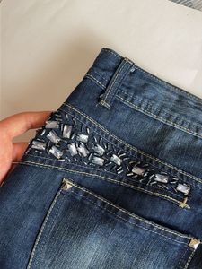Y2k embellished denim mini skirt