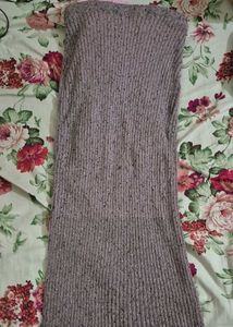 Elegant Mauve Knitted Skirt