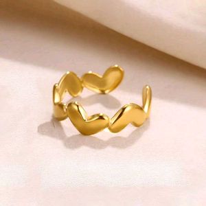 Chic Gold Heart Ring🩷💍