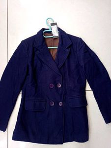 Navy Blue Double-Breasted Blazer