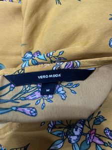 Vero Moda Floral Print Yellow Maxi Dress