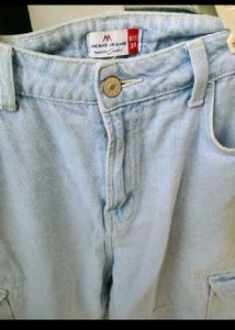 Light Wash Cargo Jeans