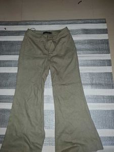 Olive Green Flared Trousers