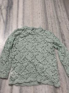 Sheer Lace Long Sleeve Top