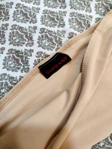 Beige Strapless Bodycon Mini Dress🤎