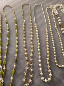 Assorted 9 Beaded Necklaces mala
