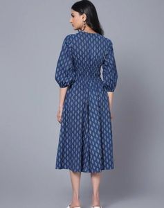 New Elegant Blue Printed Kurta