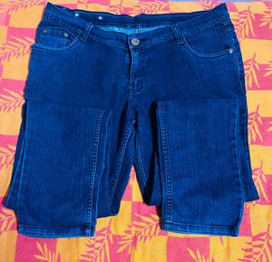 Classic Stretchable Blue Denim Jeans for women