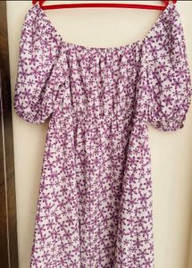 Cute Off-Shoulder Floral Print Dress