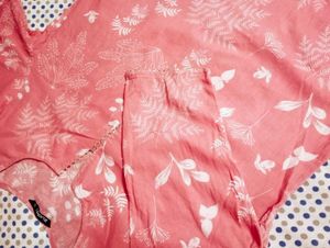 Stylish Pink Floral Print Kurta