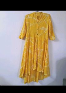Vibrant Yellow Printed Kurta