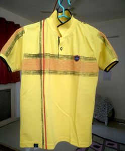FIRSTCRY Bright Yellow  Polo Shirt