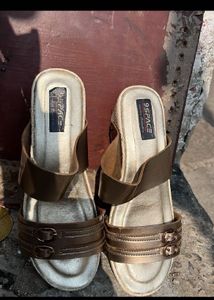 9SPACE Bronze Slip-On Sandals