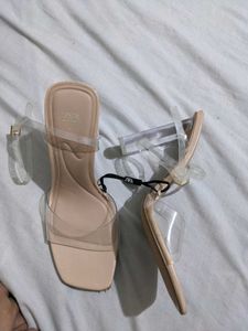 ZARA Clear Strap Heels Size 39