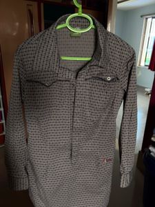 Chic Checked Tunic Shirt