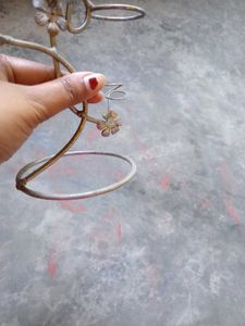 Rustic Metal Floral Candle Holder