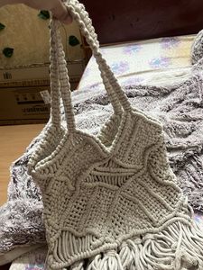 Boho Macrame Fringe Scarf