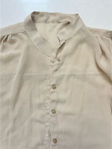 chiffon beige shirt