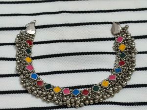 Boho Multicolor Anklet with Bells