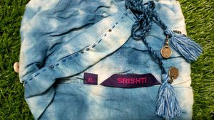 Shishti Blue Tie-Dye cotton Shirt Kurti Dress