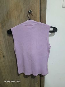 Checkerboard Knit Sleeveless Top