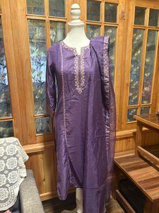 Elegant Purple Kurta Set with Dupatta
