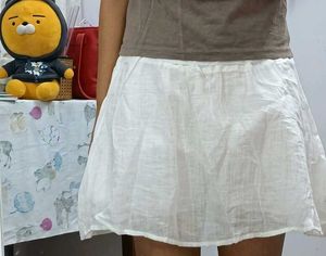 Flowy White Mini Skirt