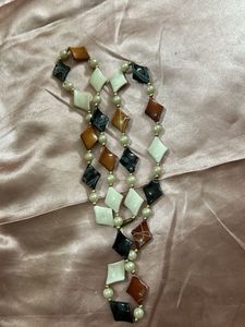 Unique Diamond Beaded Necklace