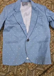 Stylish Blue Polka Dot Blazer 3-4 years kids