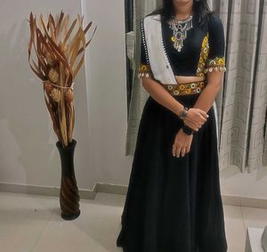Black Embroidered Chaniya Choli