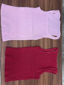 Set of 2 Ribbed Tank Tops