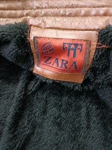 Men's Brown Faux Leather Jacket
