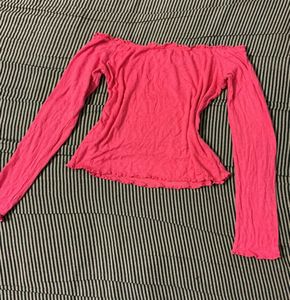 Pink Bardot Top