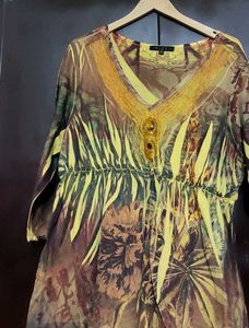 Multi Printed Winter Top For Girl Or Woman 38 Bust