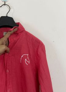 Men's Red Cavalla Shirt with Horse Logo