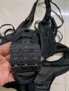 Black Mesh Lingerie Set
