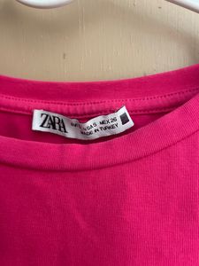 Zara Small  Pink Coloured Crop Top