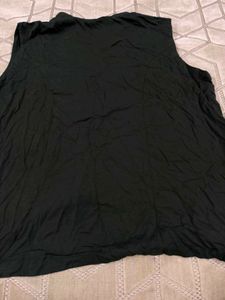 Embroidered Sleeveless Dark Green Kurta