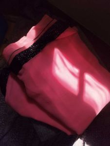 Vibrant Pink Saree with Sparkle Border