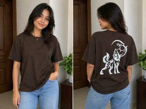 Brown Wolf Graphic T-Shirt