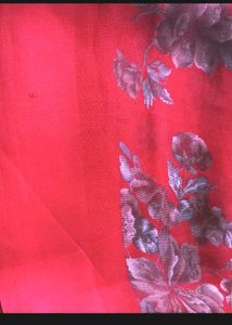 Red Floral Saree